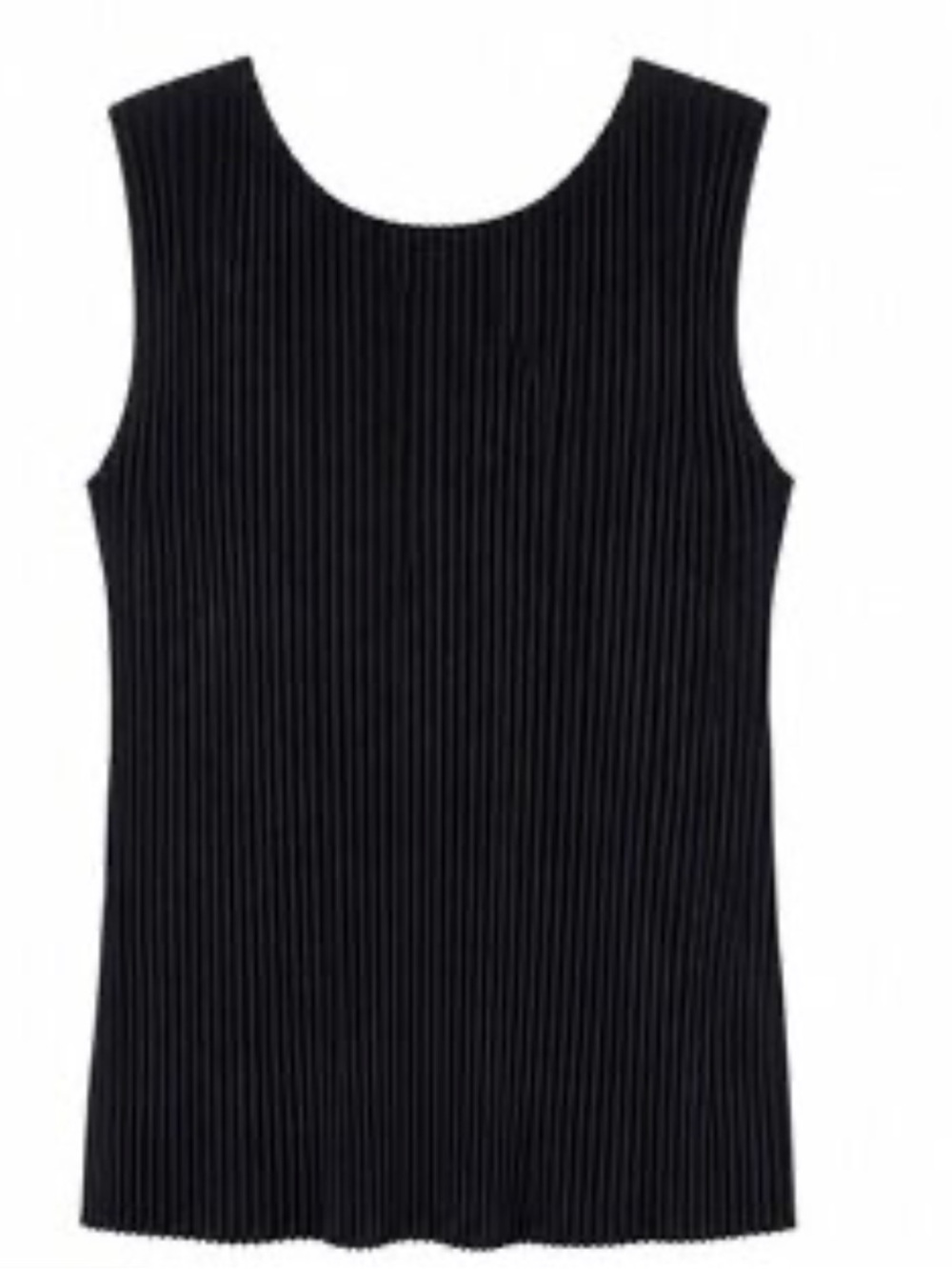COS Black Sleeveless Pleated Tank Top